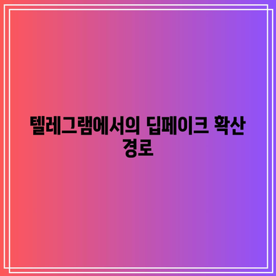 텔레그램을 활용한 딥페이크 위험성 인식