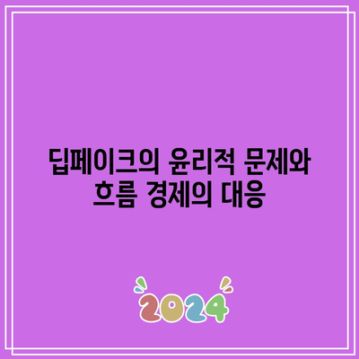 흐름 경제에서 딥페이크 기술의 활용