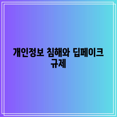 딥페이크 규제 및 법적 제재