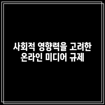 온라인 미디어 규제 유형