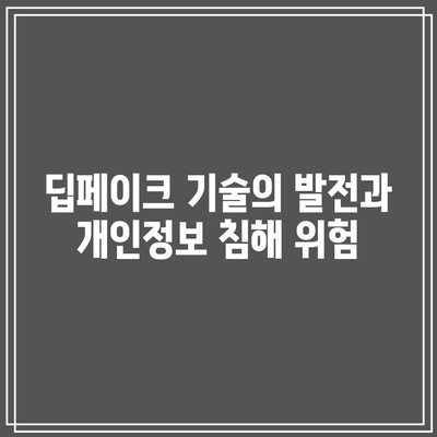 딥페이크 규제와 개인 정보 보호: ​​개인적 권리 보호