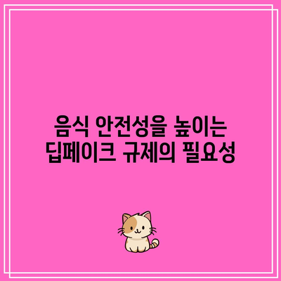 딥페이크 규제: 자동차에서 음식까지, 폭넓은 산업에 미치는 영향