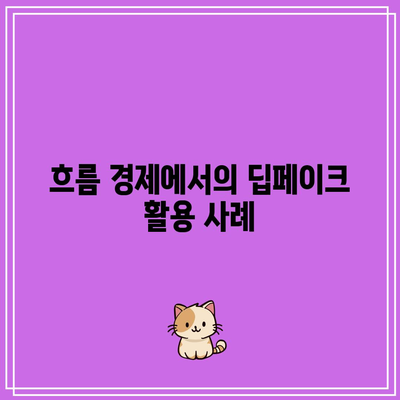 흐름 경제에서 딥페이크 기술의 활용