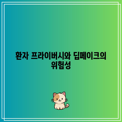 딥페이크의 잠재적 악용: 의료 분야의 우려