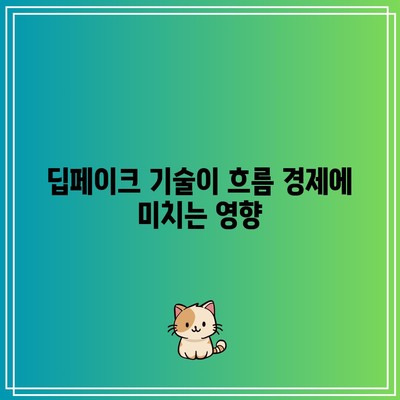 흐름 경제에서 딥페이크 기술의 활용