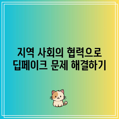 딥페이크 피해에 대한 지역 사회 참여 및 지원