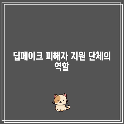 딥페이크 피해자 지원을 위한 조직 및 프로그램