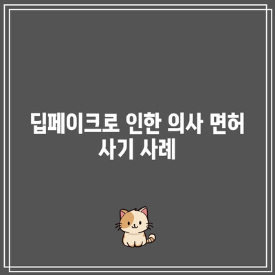 딥페이크의 잠재적 악용: 의료 분야의 우려