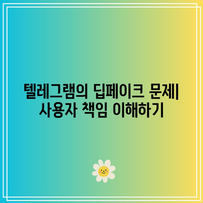 텔레그램 딥페이크 공유의 책임: 사용자와 플랫폼의 의무