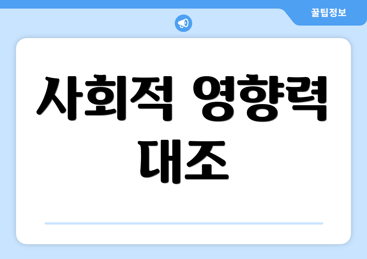 사회적 영향력 대조