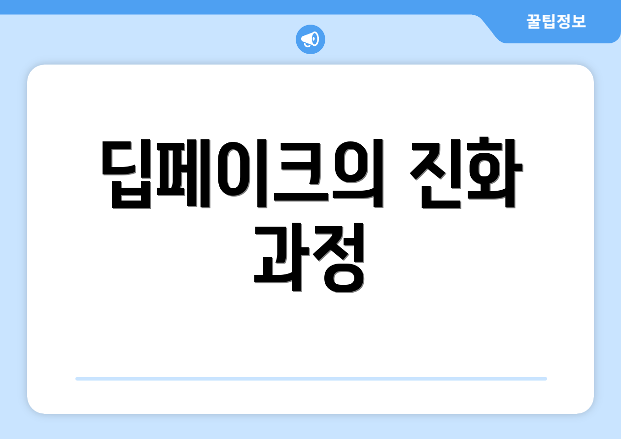 딥페이크의 진화 과정