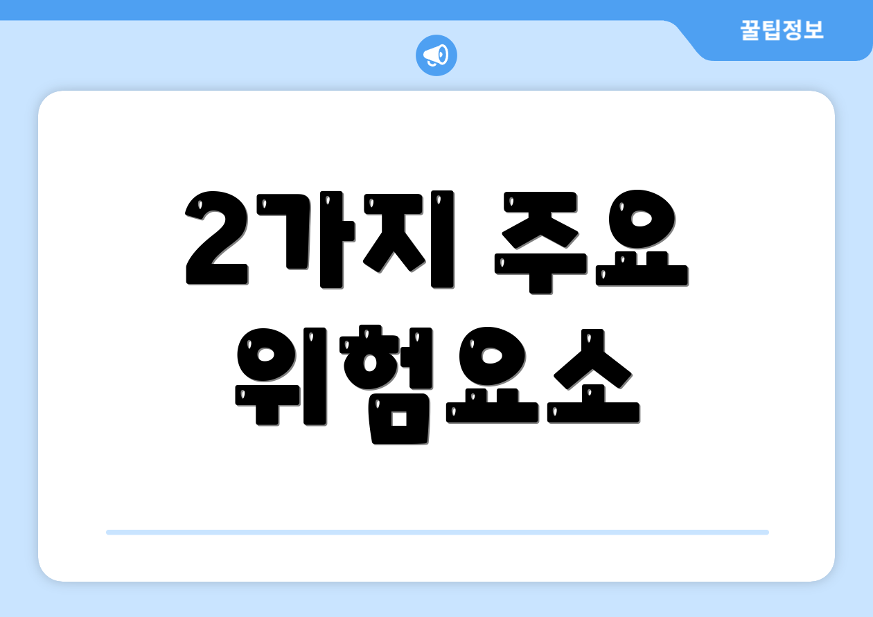 2가지 주요 위험요소