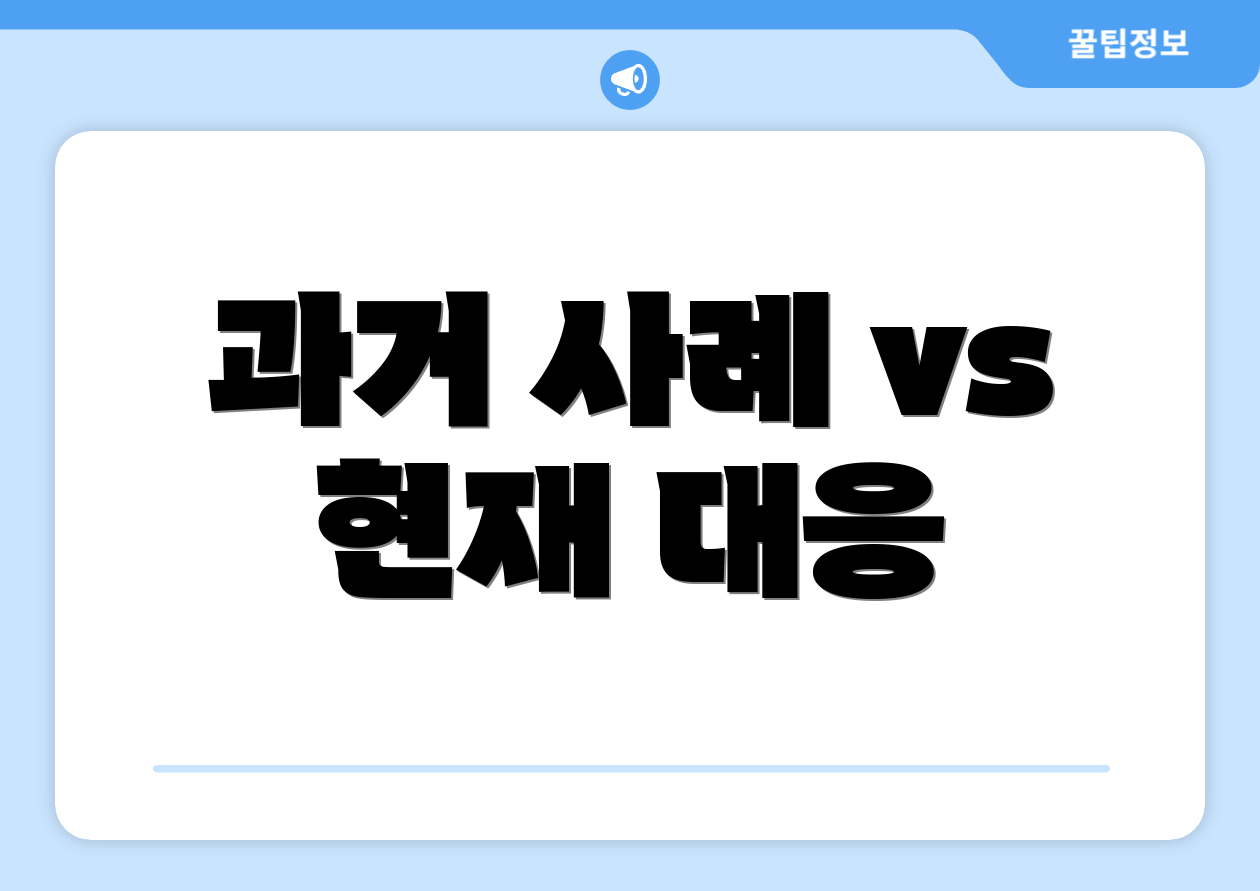 과거 사례 vs 현재 대응
